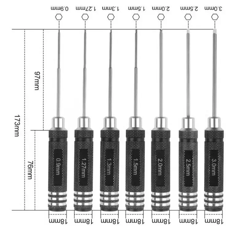0.9/1.27/1.3/1.5/2.0/2.5/3.0mm - Rc Helicopter Tool Kit incelemesi ve fiyatı