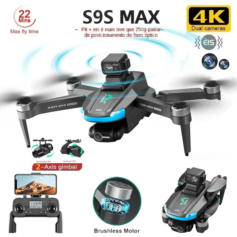 YENI S9S MAX MINI Drone 4K 2 E - Rc Helicopter Case incelemesi ve fiyatı